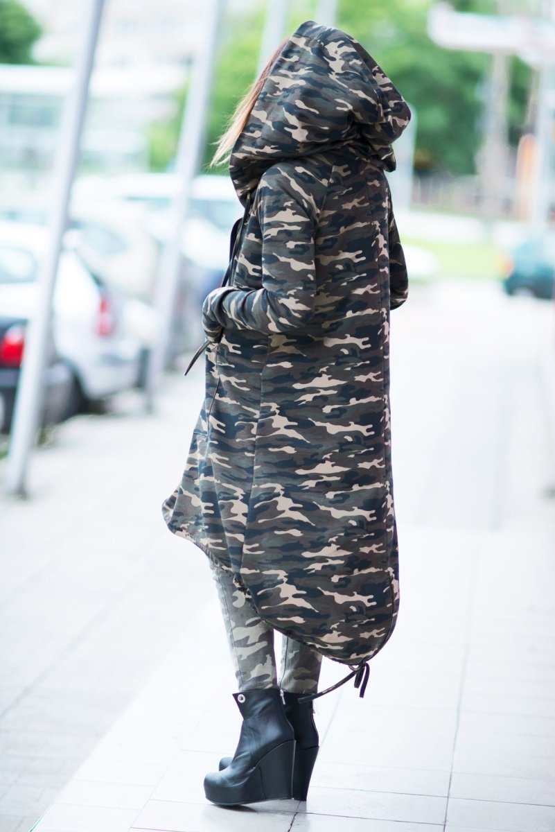 Camouflage Hooded Vest LILY - EUG FASHION