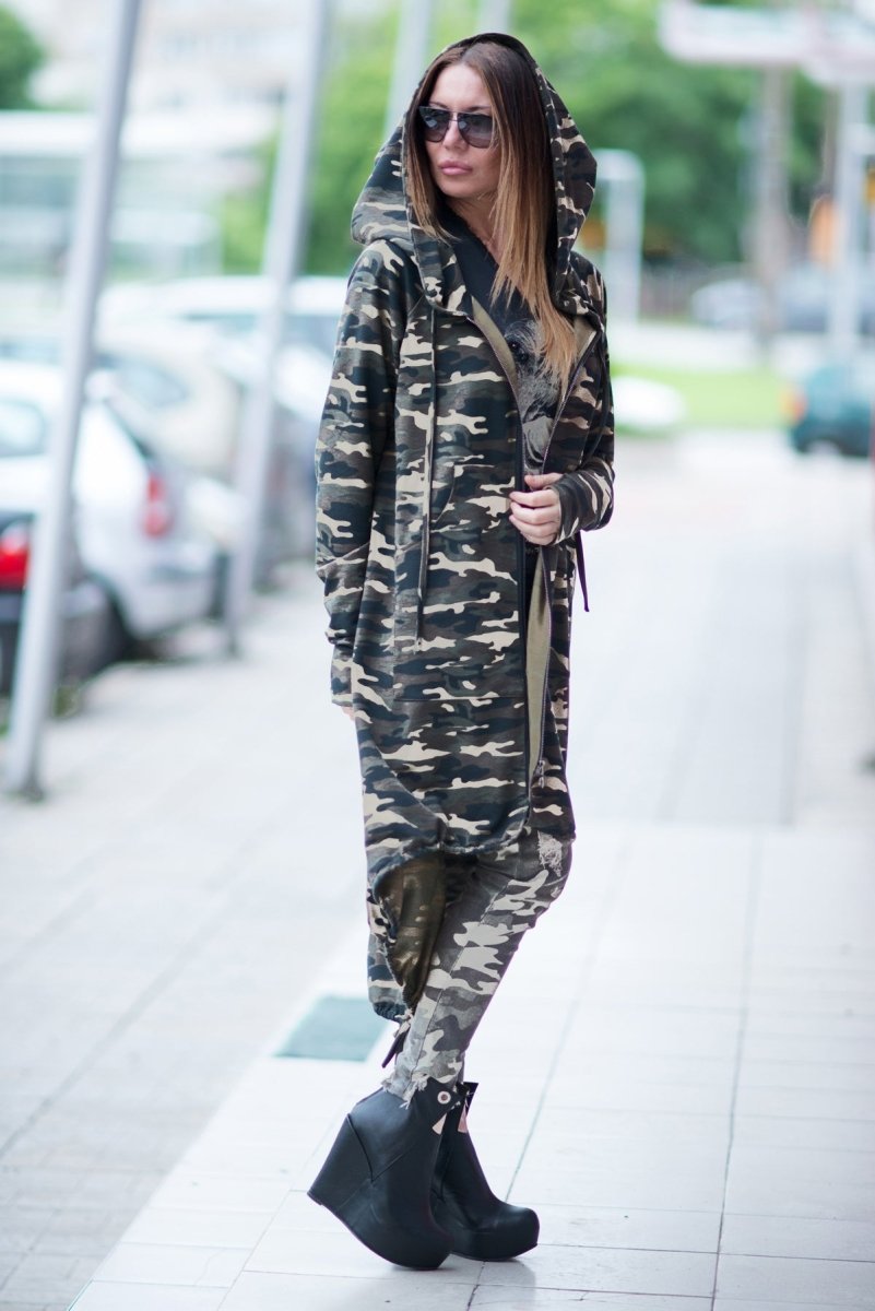 Camouflage Hooded Vest LILY - EUG FASHION EugFashion 