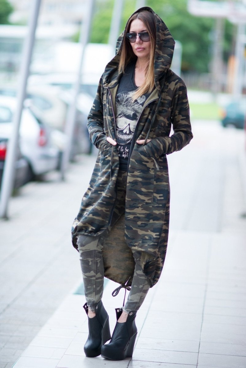 Camouflage Hooded Vest LILY - EUG Fashion