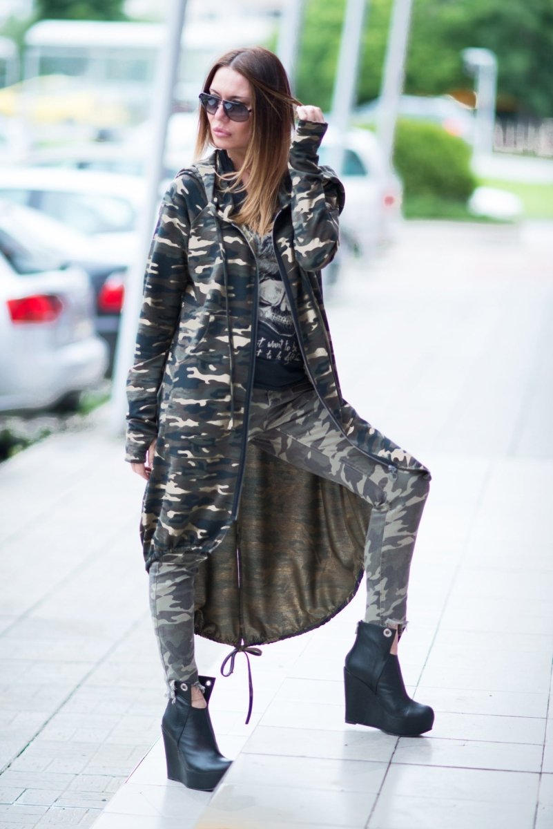 Camouflage Hooded Vest LILY - EUG FASHION