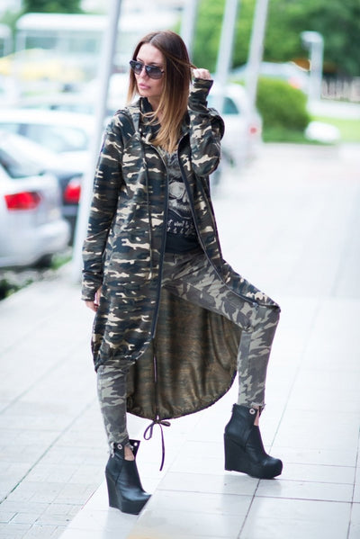 Camouflage Hooded Vest LILY - EUG FASHION EugFashion 