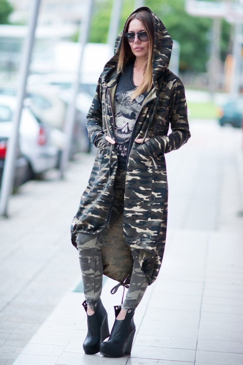 Camouflage Hooded Vest LILY - EUG FASHION EugFashion 