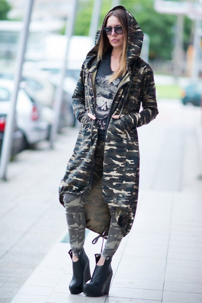 Camouflage Hooded Vest LILY - EUG FASHION EugFashion 