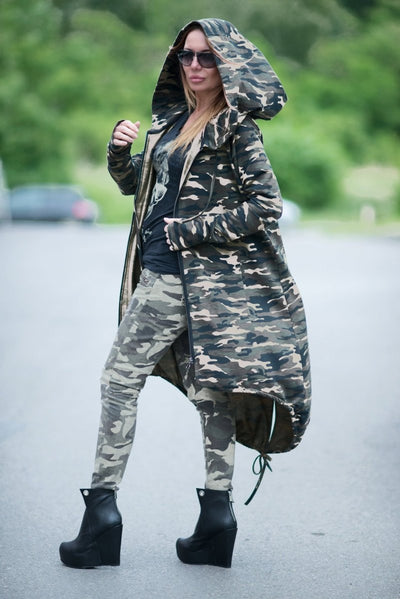 Camouflage Hooded Vest LILY - EUG FASHION EugFashion 