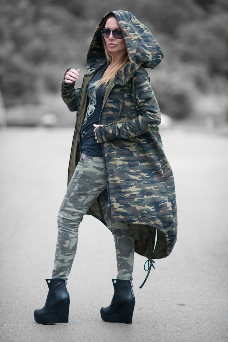 Camouflage Hooded Vest LILY - EUG Fashion