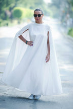 Cape Linen Dress JESSICA - EUG Fashion