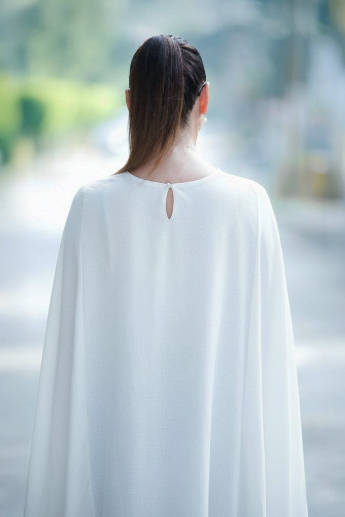 Cape Linen Dress JESSICA - EUG Fashion