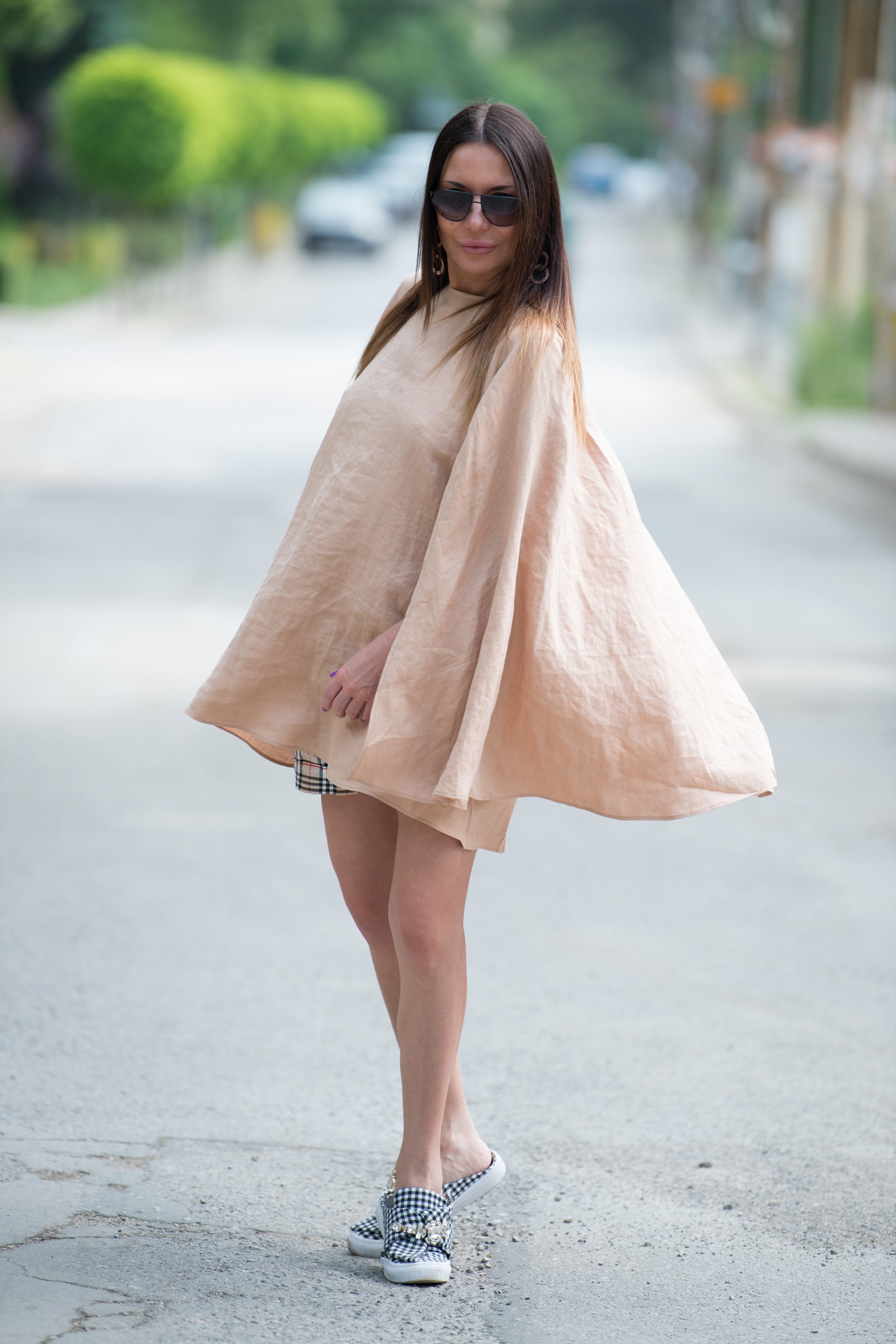 Short Linen Dress JENNIFER