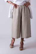 Natural linen capri pants Capri — EUG Fashion #natural
