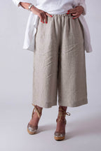 Natural linen capri pants Capri — EUG Fashion #natural
