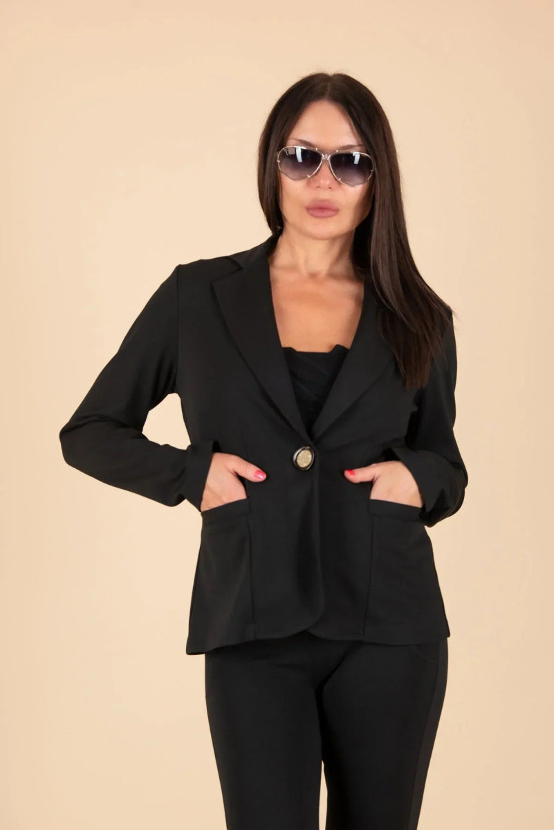 Chic Black Sporty Blazer LILI - EUG Fashion EugFashion 