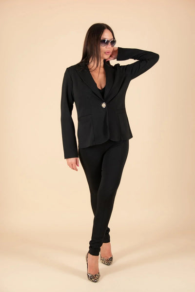 Chic Black Sporty Blazer LILI - EUG Fashion EugFashion 