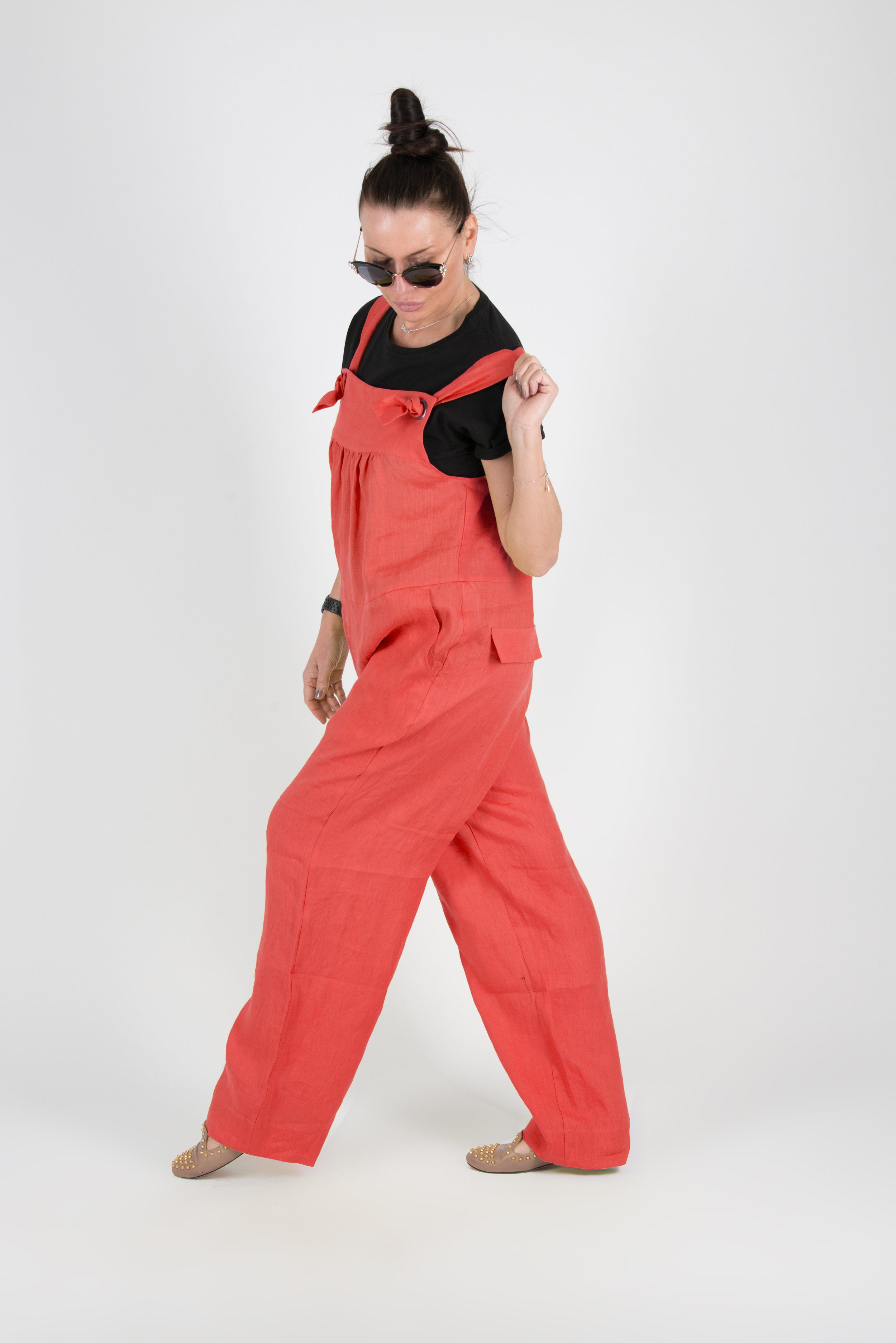 Linen Wide Summer Jumpsuit ROME