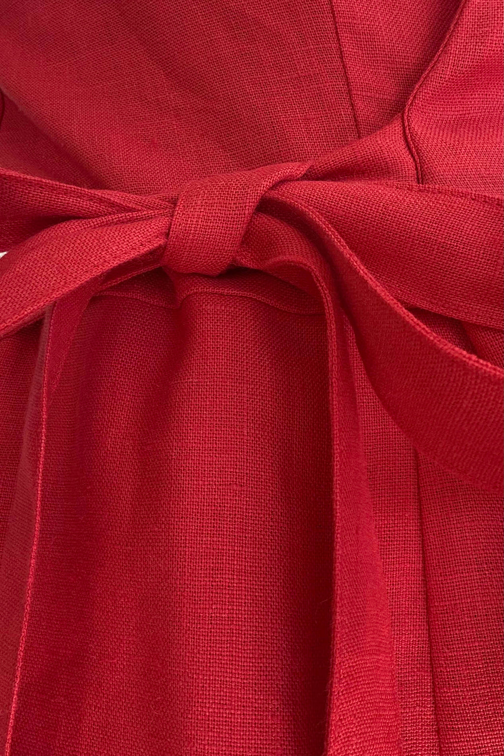 Linen wrap jumpsuit - Eug fashion #red