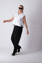 Cotton Harem Pants MAUREN - EUG Fashion