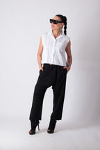 Cotton Harem Pants MAUREN - EUG Fashion
