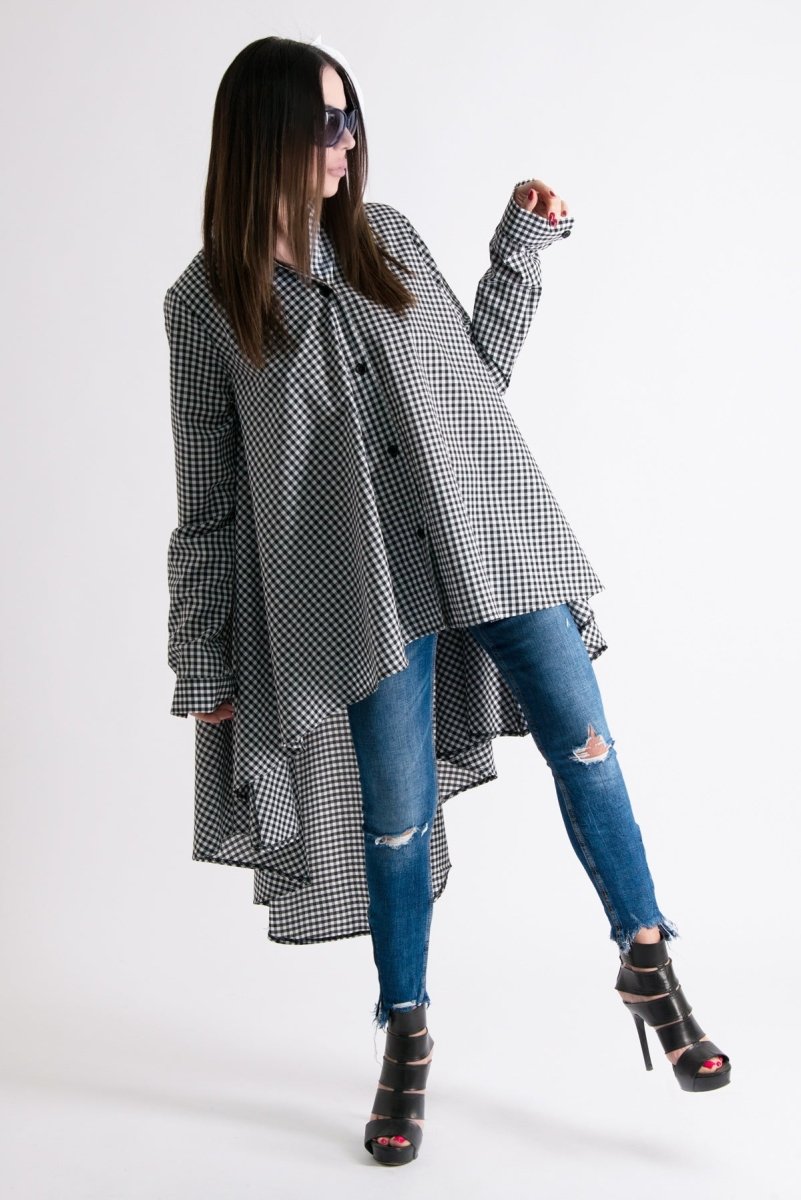 Cotton Maxi Shirt NIKOLETA - EUG Fashion
