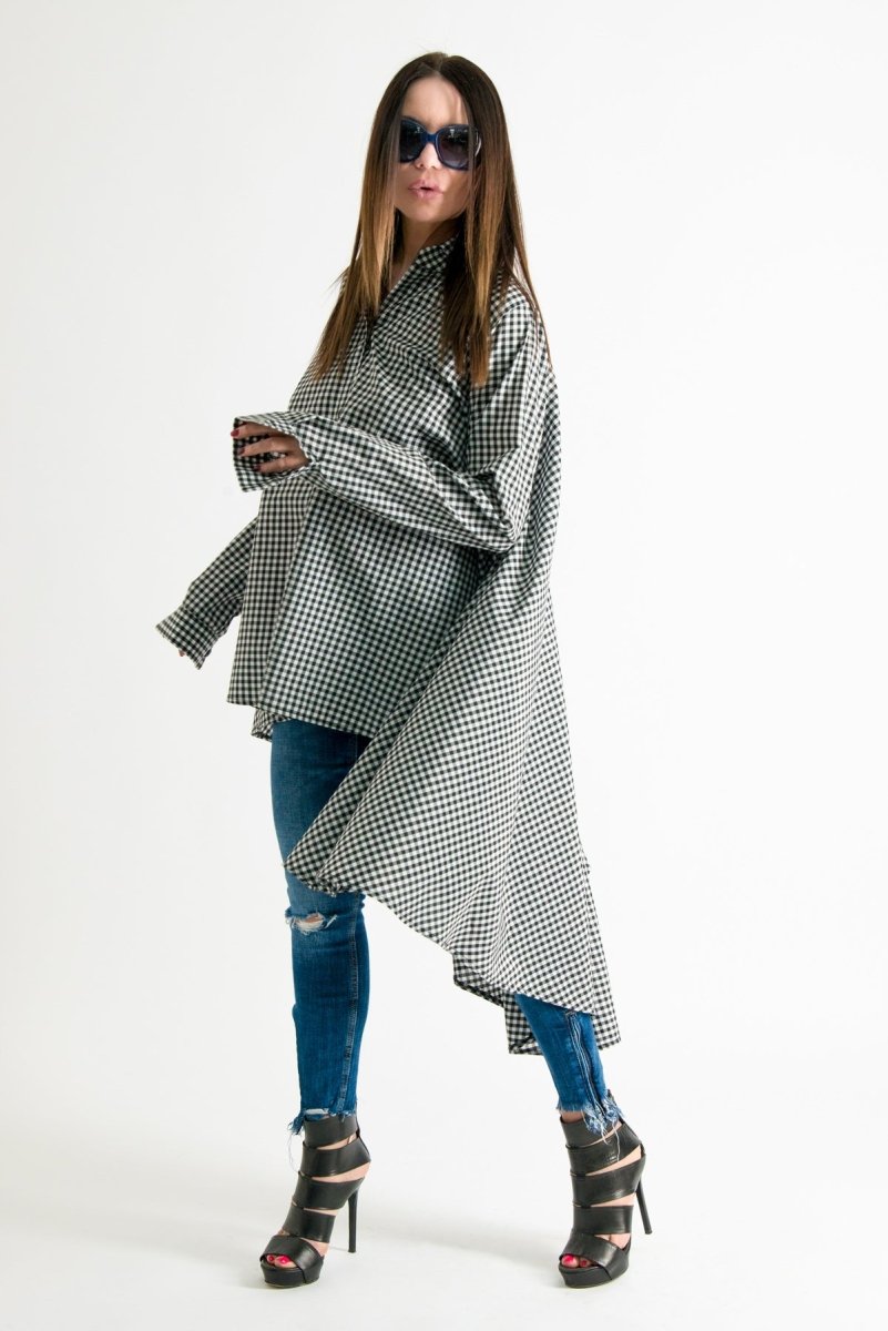 Cotton Maxi Shirt NIKOLETA - EUG Fashion