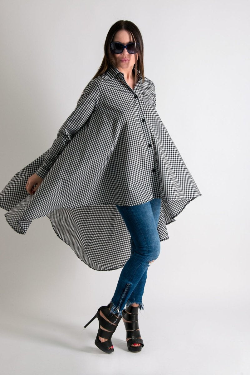 Cotton Maxi Shirt NIKOLETA - EUG Fashion