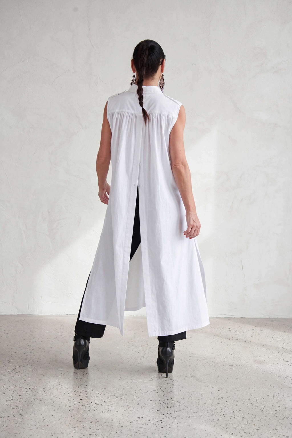Long cotton shirt  - EUG fashion #white