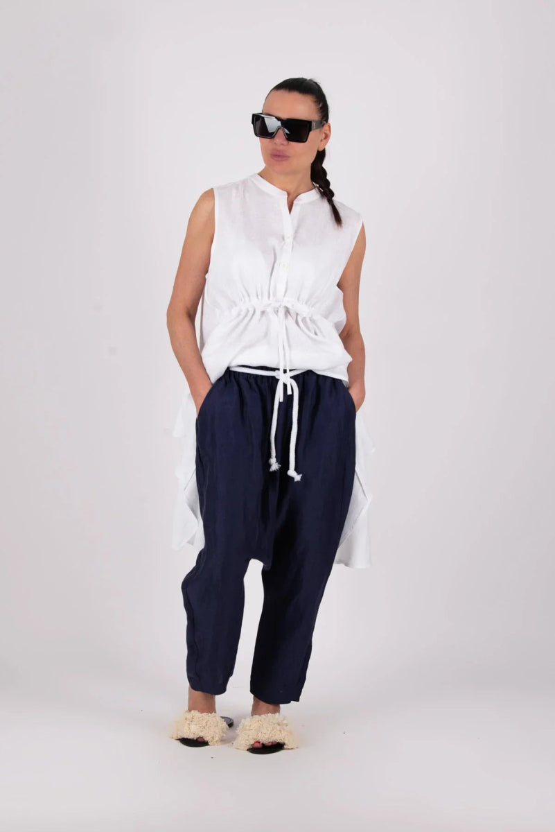 DANIELA Harem Linen Pants - EUG Fashion EugFashion 