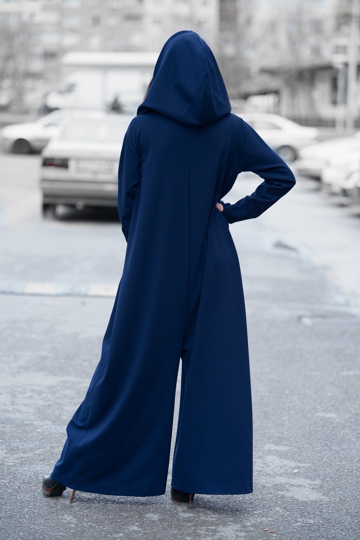 Cotton Hooded Jumpsuit - Evian