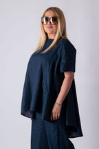 linen a line top nikiti - EUG fashion #dark-blue