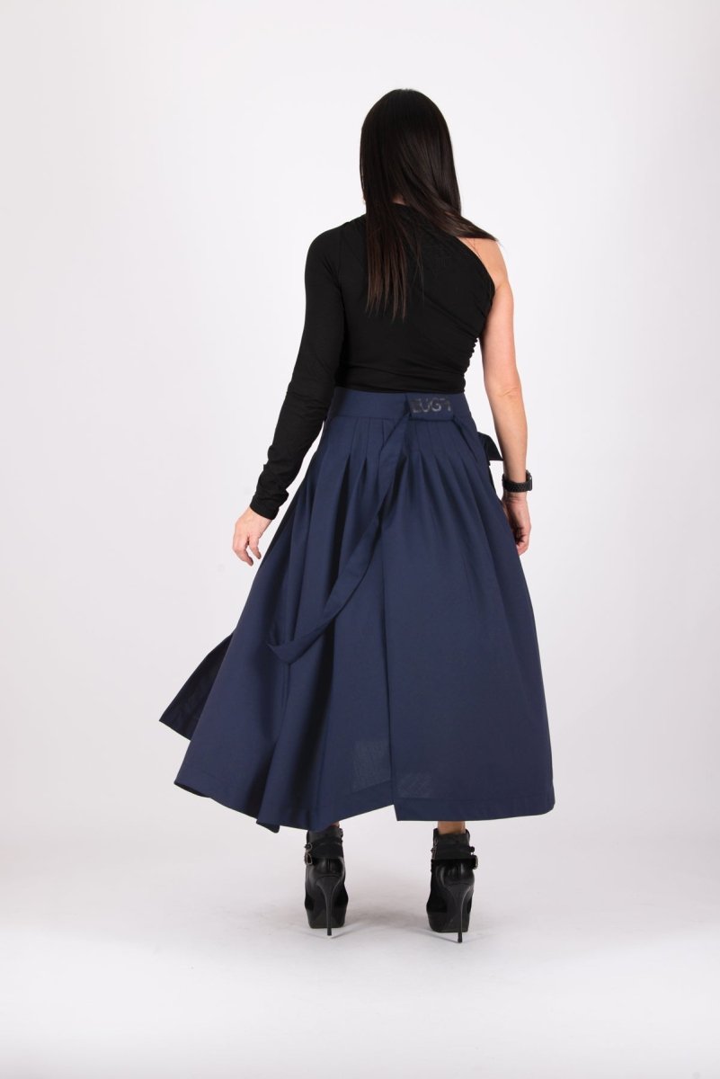 Dark Blue Long Skirt Zefira - EUG FASHION EugFashion 