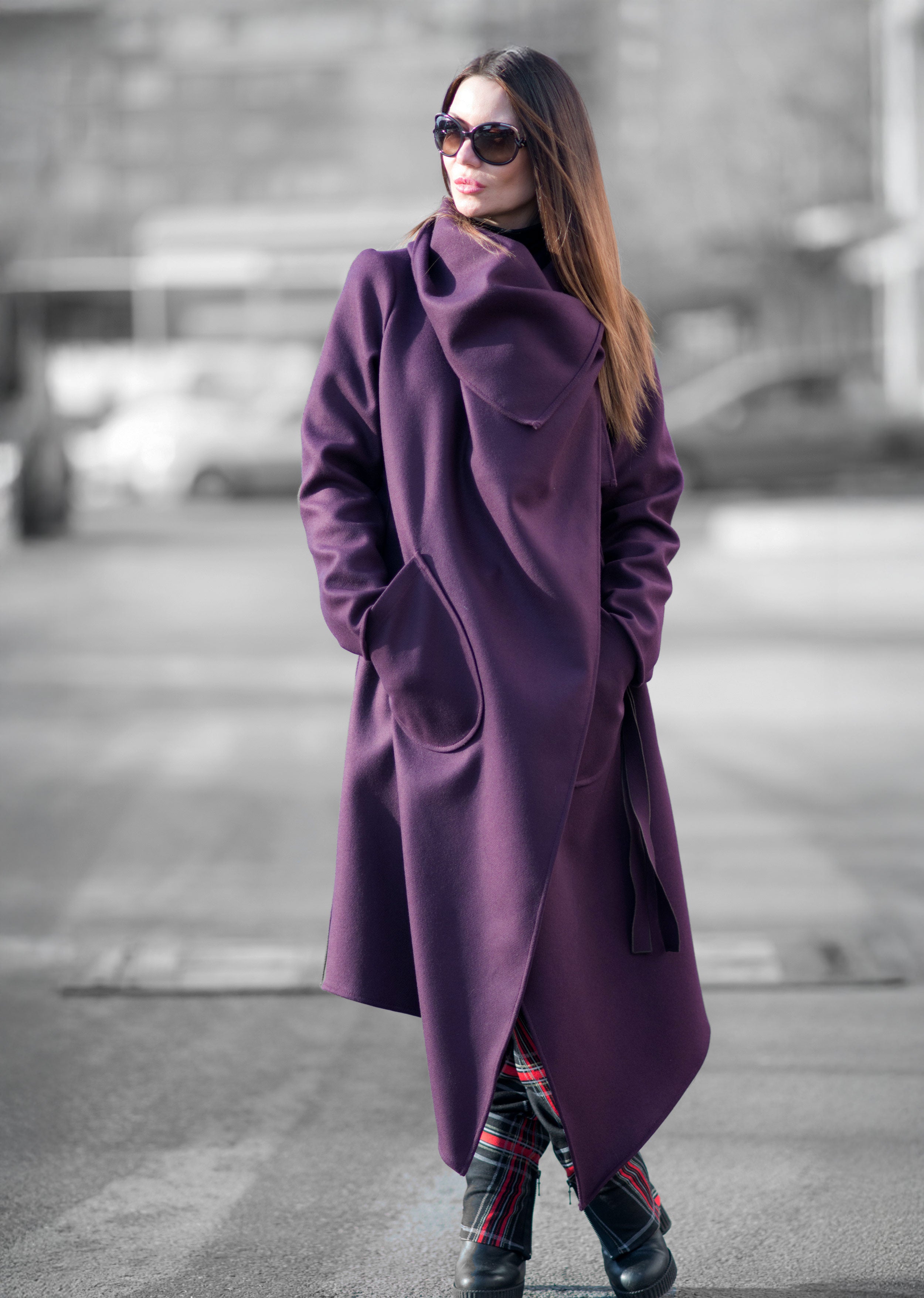 Autumn Women Purple Coat - Victoria