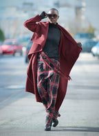 Dark Red Coat VICTORIA - EUG Fashion