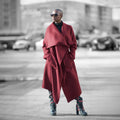 Dark Red Coat VICTORIA - EUG Fashion