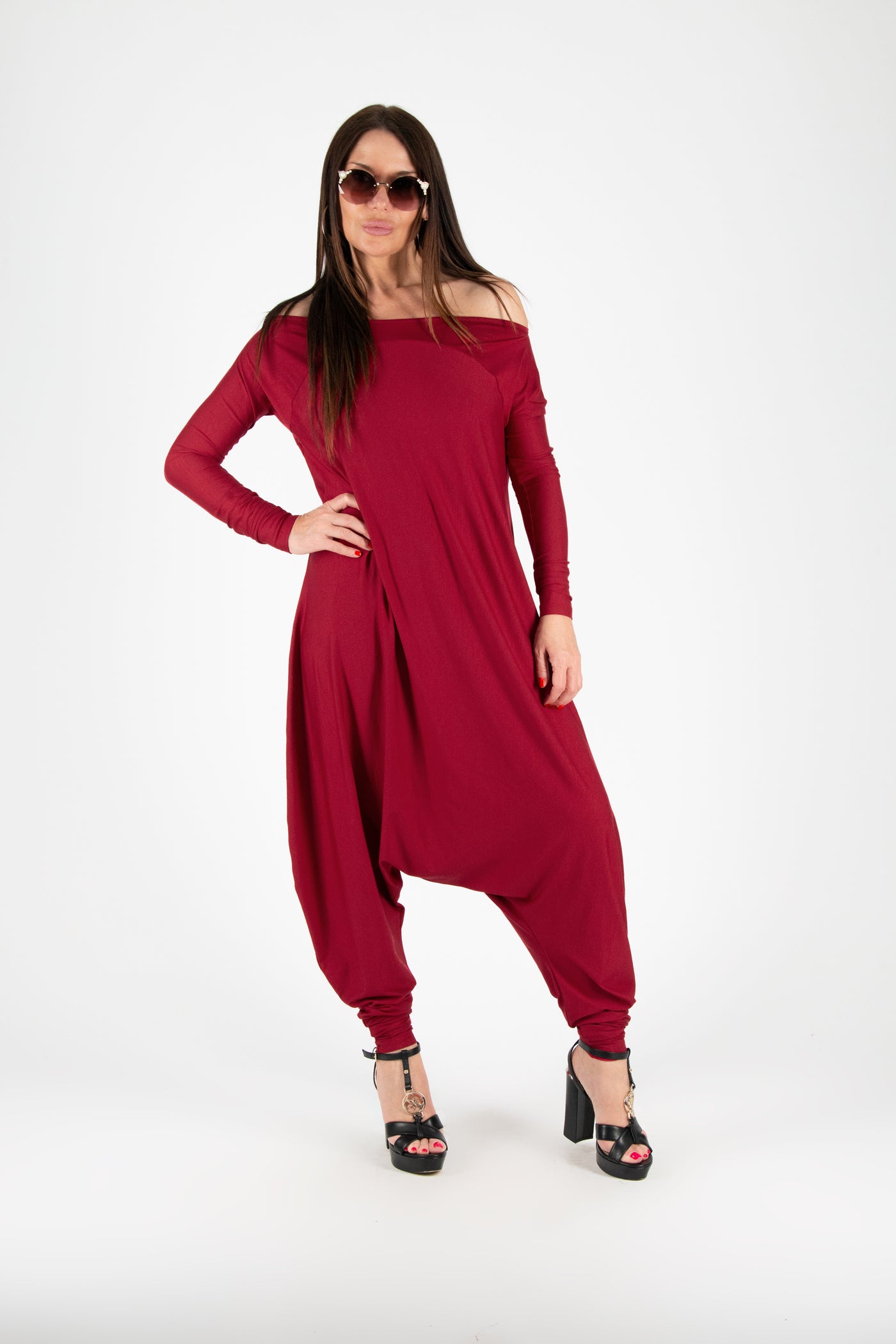 Dark Red Harem Jumper Marla SALE EugFashion 