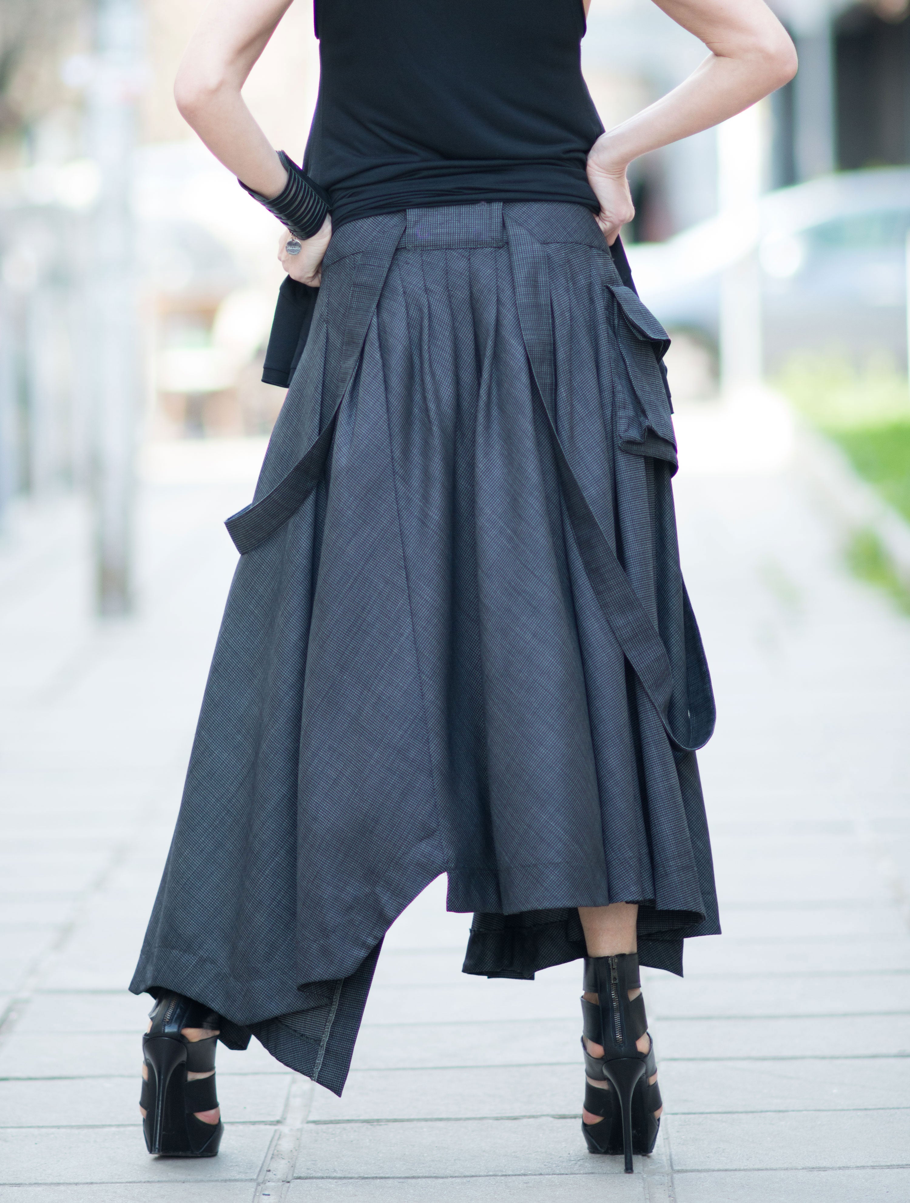 Asymmetrical Long Skirt - Zefira