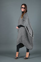 Houndstooth poncho dress Tracy - EUG Fashion