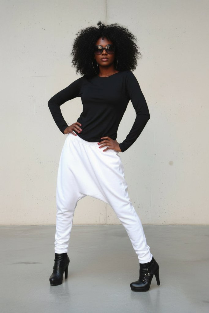 Drop Crotch Harem Pants NATALIE - EUG Fashion