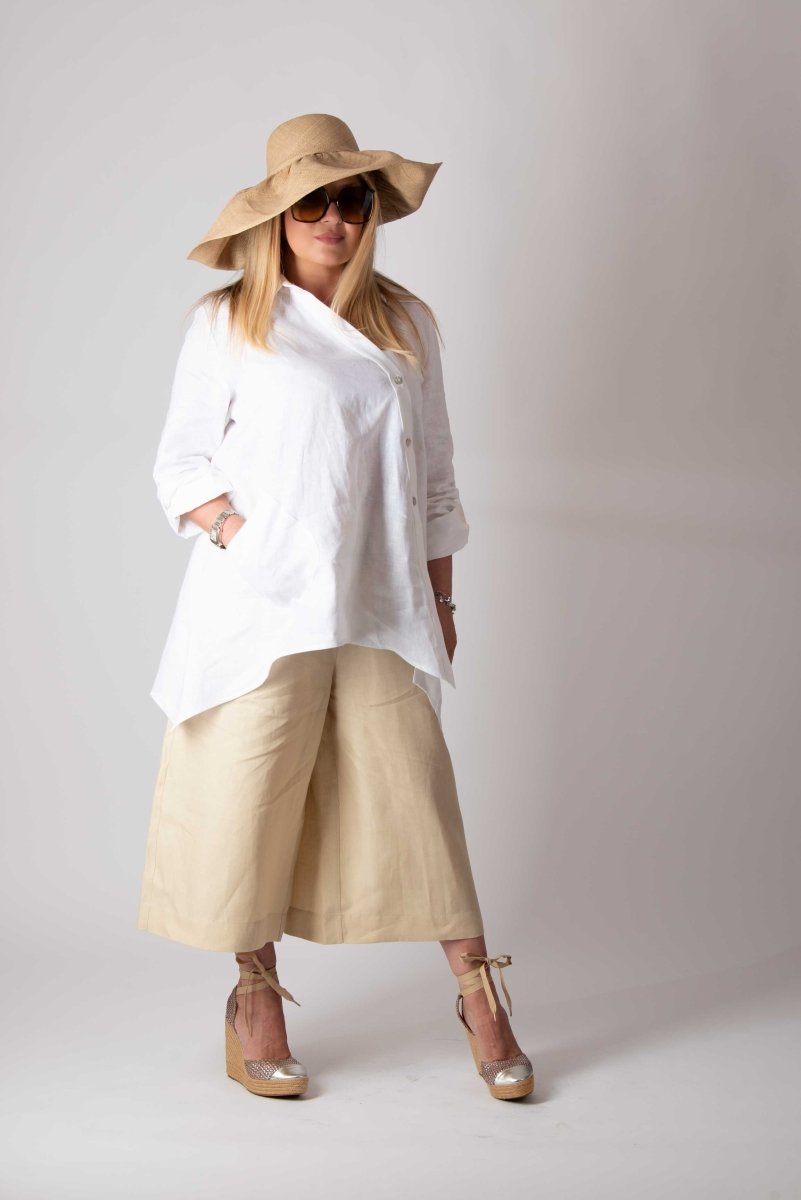 Elegant Linen Pants CAPRI - EUG FASHION EugFashion 