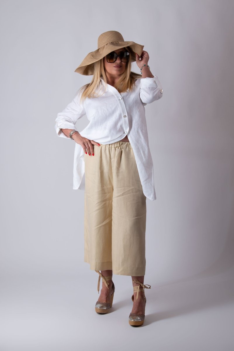 Elegant Linen Pants CAPRI - EUG FASHION EugFashion 