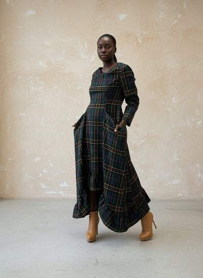 Plaid Winter Dress Casablanca EugFashion 