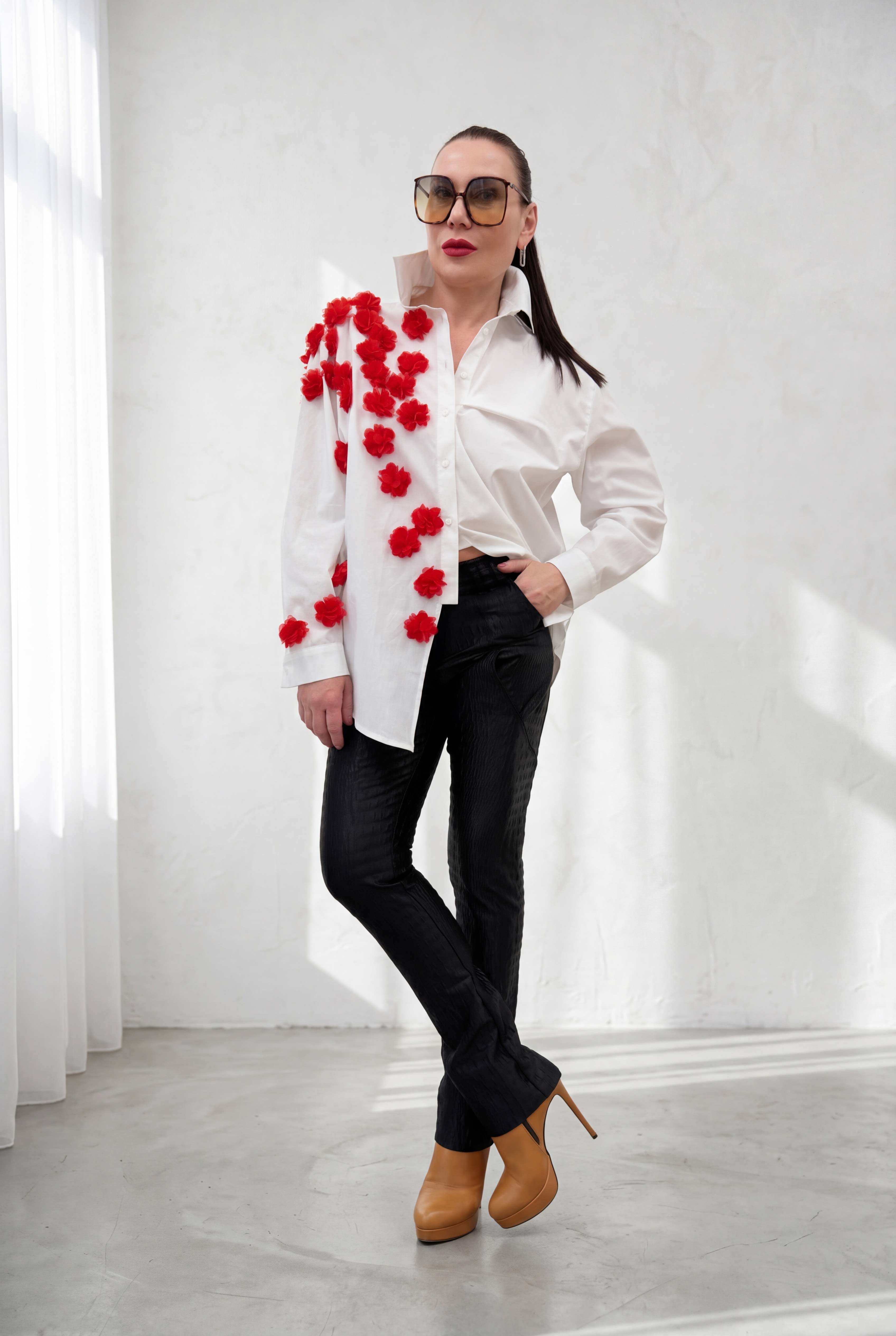 Floral Cotton Shirt - Ivon