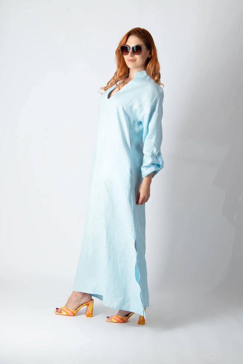 ENAS LONG LINEN SUMMER DRESS - EUG FASHION EugFashion 