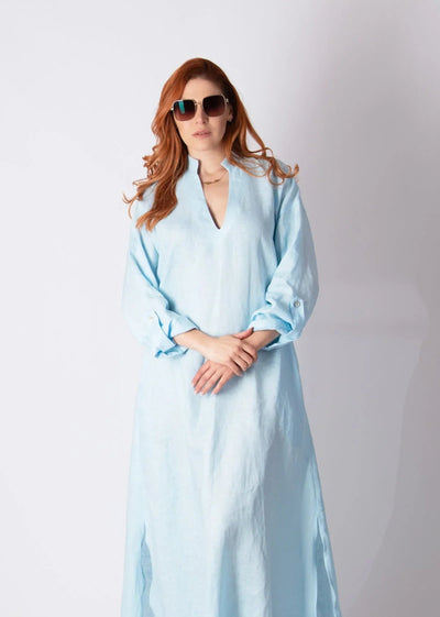 ENAS LONG LINEN SUMMER DRESS - EUG FASHION EugFashion 