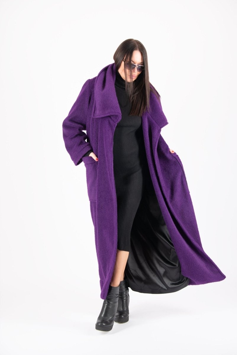 ERIN Winter Fur Purple Coat ON SALE - EUG Fashion EugFashion 