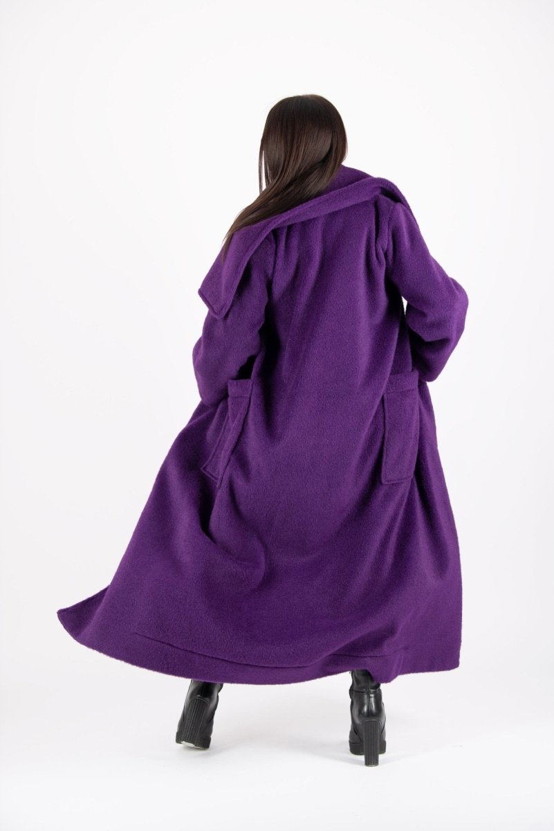 ERIN Winter Fur Purple Coat ON SALE - EUG Fashion EugFashion 