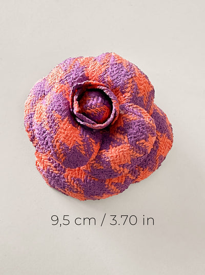 Fabric Rose Flowers brooch CAMELIA EugFashion 