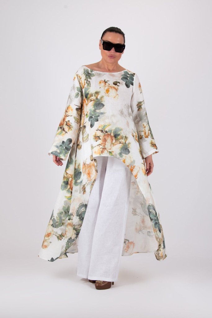 Floral Linen Top JESIKA - EUG Fashion