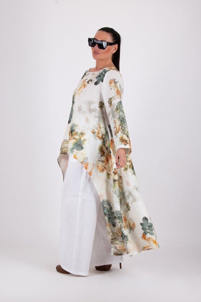 Floral Linen Top JESIKA - EUG Fashion