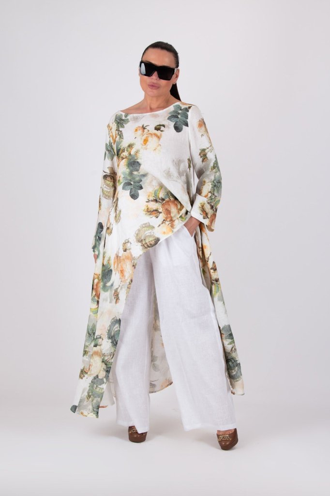 Floral Linen Top JESIKA - EUG Fashion
