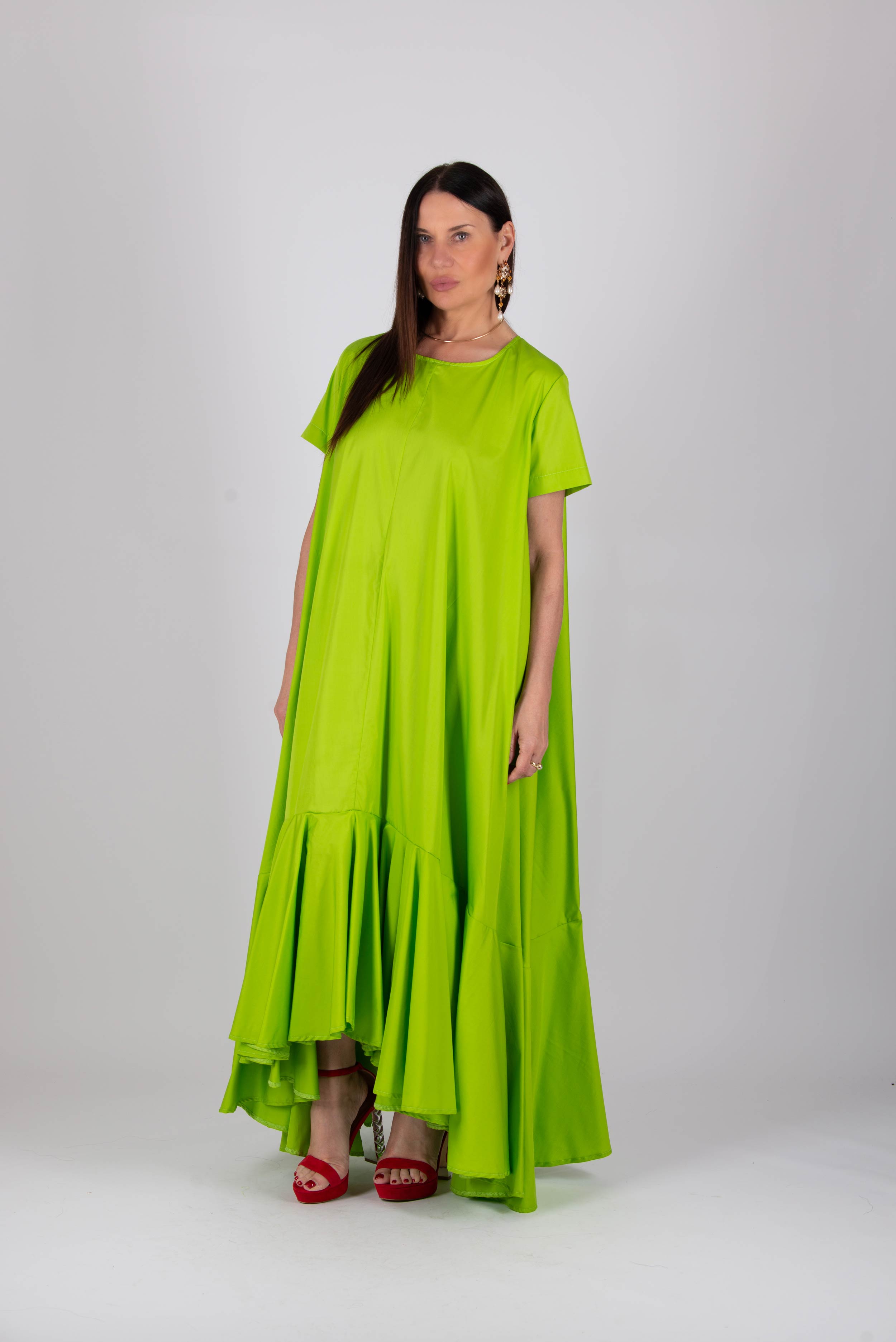 Grass Green Summer Dress - Diva - RTS