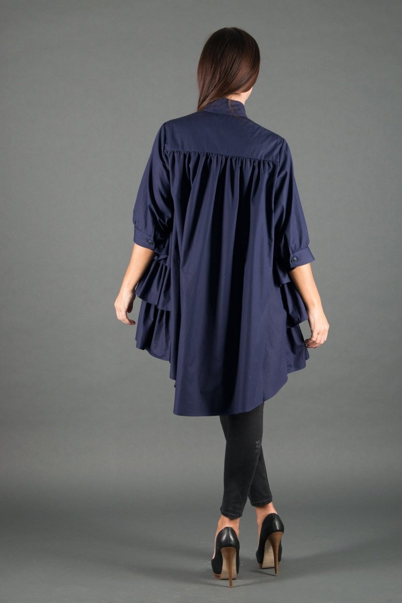 Flounces Loose Summer Shirt NOOR - EUG Fashion