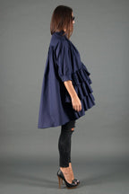Flounces Loose Summer Shirt NOOR - EUG Fashion